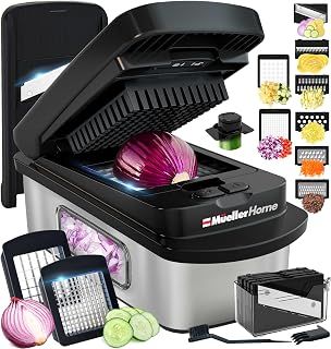 MUELLER HOME Pro-Series 10-in-1 – Heavy-Duty Chopper with 8 Stainless Steel Blades